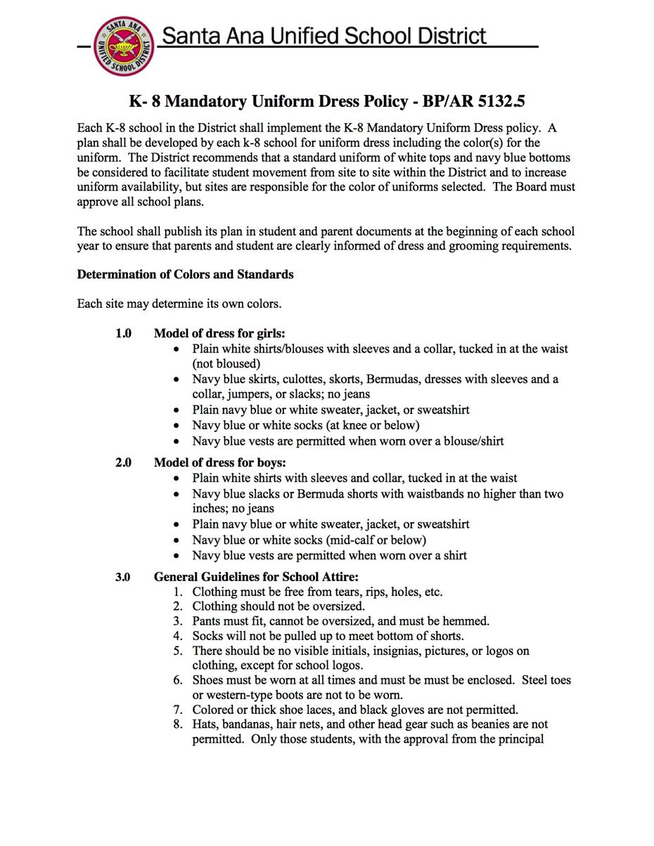 Uniform Policy 